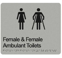 Load image into Gallery viewer, Female & Female Ambulant Toilet Signs