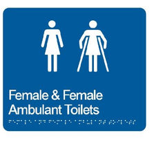 Load image into Gallery viewer, Female & Female Ambulant Toilet Signs