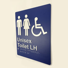 Load image into Gallery viewer, Unisex Accessible Toilet Sign Left Hand