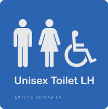 Load image into Gallery viewer, Unisex Accessible Toilet Sign Left Hand