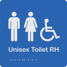 Load image into Gallery viewer, Unisex Accessible Toilet Sign Right Hand