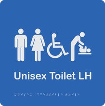 Load image into Gallery viewer, Unisex Accessible Toilet & Baby Change Sign Left Hand