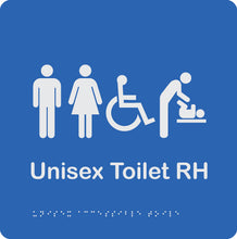 Load image into Gallery viewer, Unisex Accessible Toilet & Baby Change Sign Right Hand
