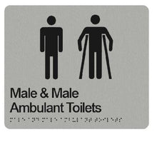 Load image into Gallery viewer, Male &amp; Male Ambulant Toilet Signs
