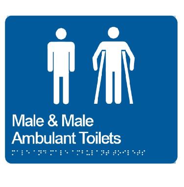 Male & Male Ambulant Toilet Signs