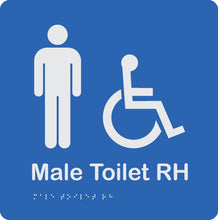 Load image into Gallery viewer, Male Toilet Sign Right Hand
